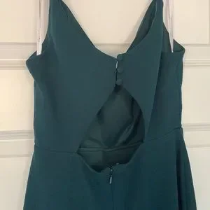 blue dress for baby girl Dark Green Straps Mermaid Criss-Cross Back Prom Dresses main image 0